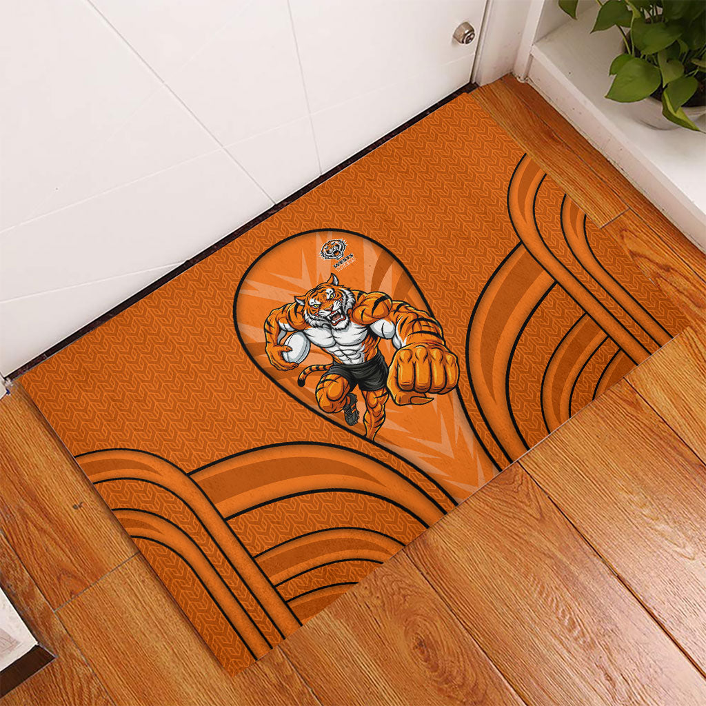 Wests Tigers Rugby Mascot Rubber Doormat Australian Rugby Culture - Tribal Inspired Tiger