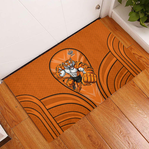Wests Tigers Rugby Mascot Rubber Doormat Australian Rugby Culture - Tribal Inspired Tiger