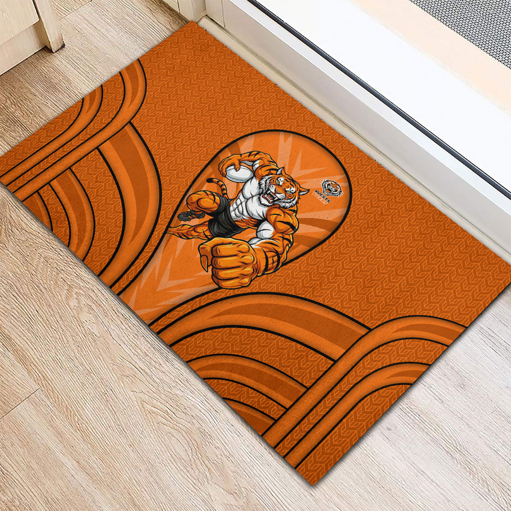 Wests Tigers Rugby Mascot Rubber Doormat Australian Rugby Culture - Tribal Inspired Tiger
