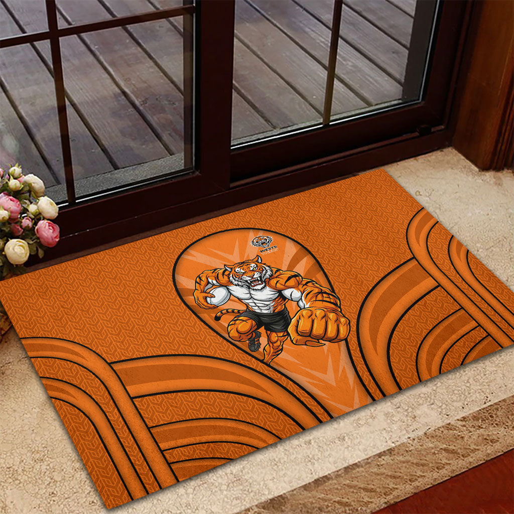 Wests Tigers Rugby Mascot Rubber Doormat Australian Rugby Culture - Tribal Inspired Tiger