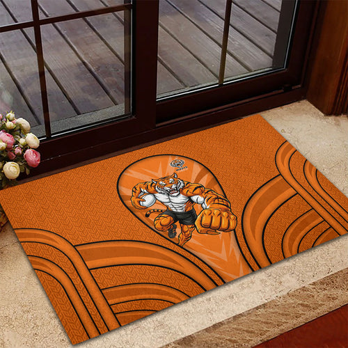 Wests Tigers Rugby Mascot Rubber Doormat Australian Rugby Culture - Tribal Inspired Tiger