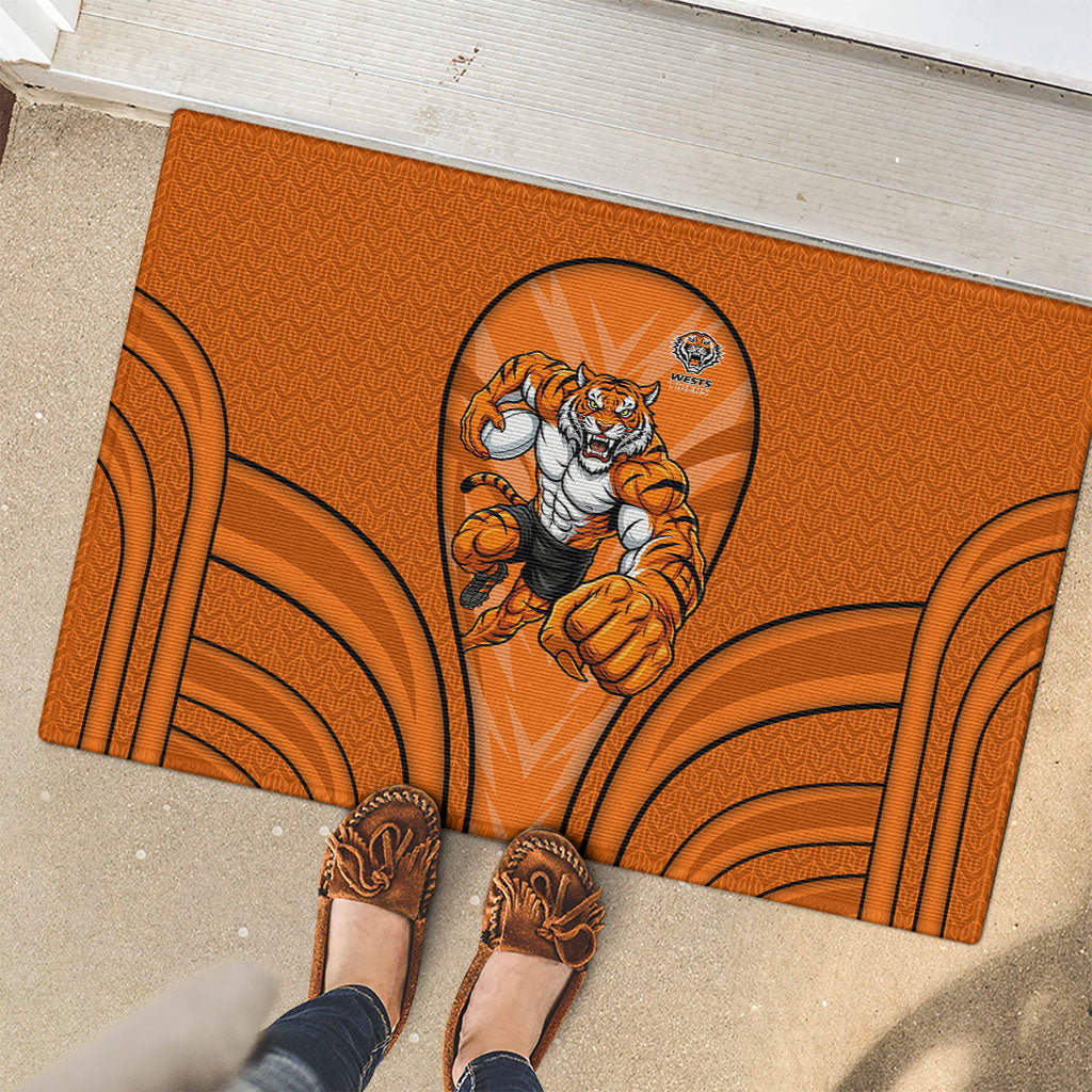 Wests Tigers Rugby Mascot Rubber Doormat Australian Rugby Culture - Tribal Inspired Tiger