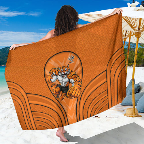 Wests Tigers Rugby Mascot Sarong Australian Rugby Culture - Tribal Inspired Tiger