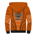 Wests Tigers Rugby Mascot Sherpa Hoodie Australian Rugby Culture - Tribal Inspired Tiger