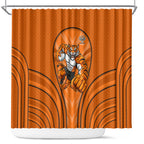 Wests Tigers Rugby Mascot Shower Curtain Australian Rugby Culture - Tribal Inspired Tiger