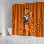 Wests Tigers Rugby Mascot Shower Curtain Australian Rugby Culture - Tribal Inspired Tiger