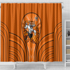 Wests Tigers Rugby Mascot Shower Curtain Australian Rugby Culture - Tribal Inspired Tiger