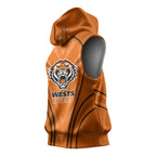 Wests Tigers Rugby Mascot Sleeveless Hoodie Australian Rugby Culture - Tribal Inspired Tiger