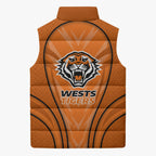 Wests Tigers Rugby Mascot Sleeveless Puffer Jacket Australian Rugby Culture - Tribal Inspired Tiger