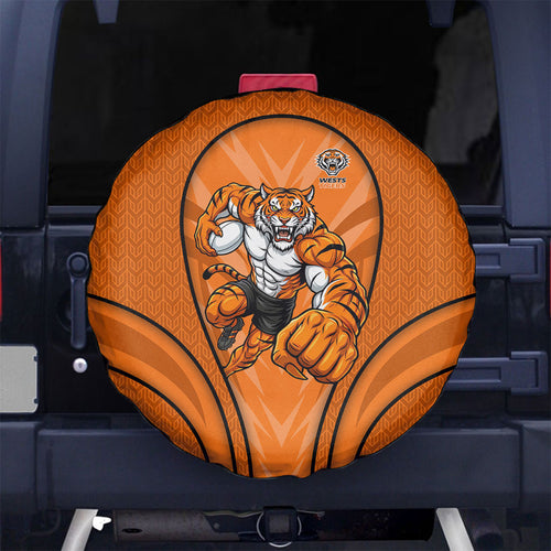 Wests Tigers Rugby Mascot Spare Tire Cover Australian Rugby Culture - Tribal Inspired Tiger