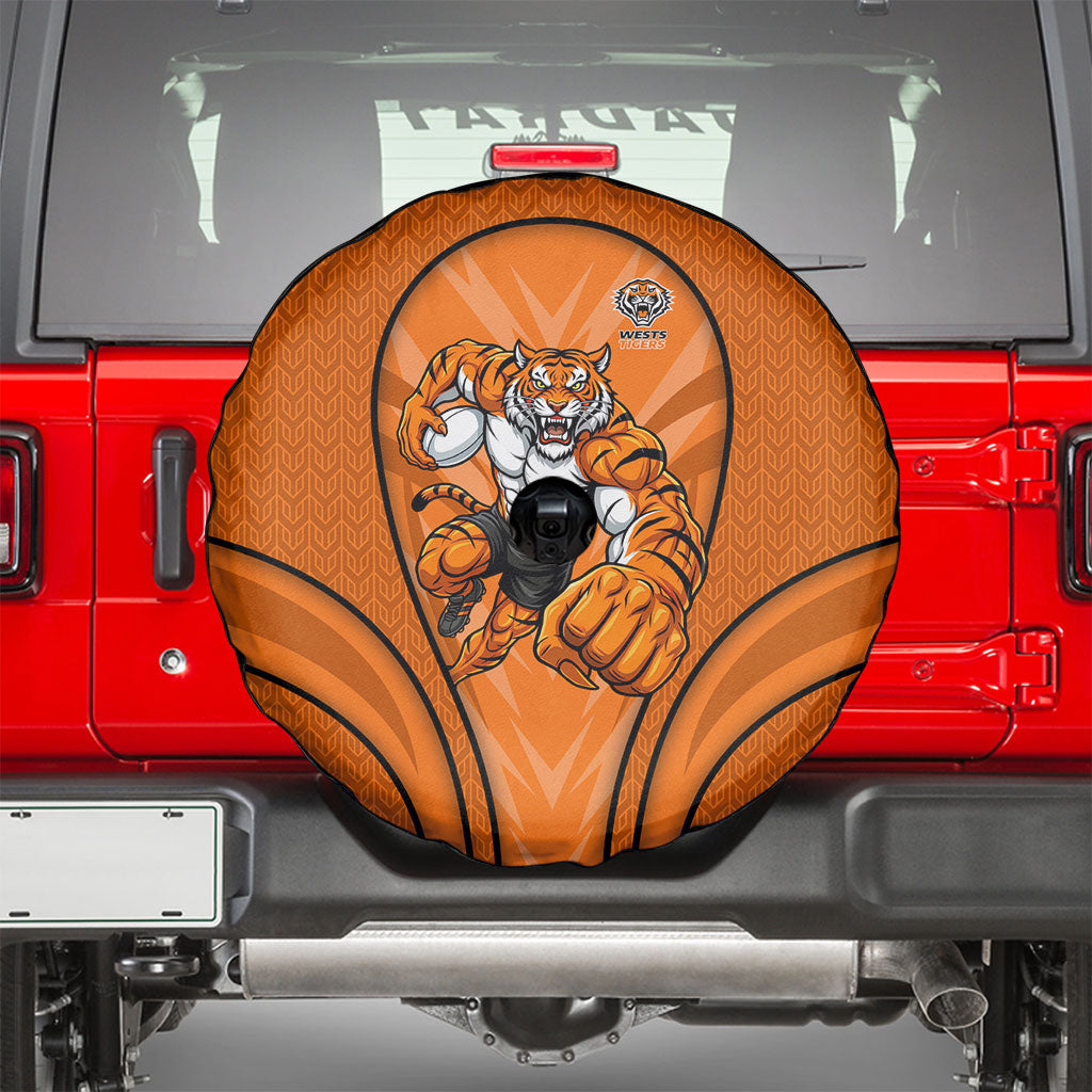 Wests Tigers Rugby Mascot Spare Tire Cover Australian Rugby Culture - Tribal Inspired Tiger