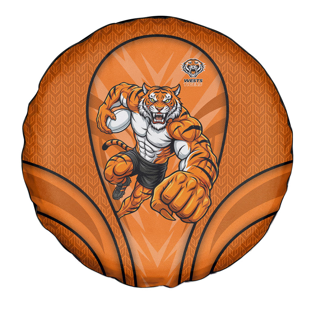 Wests Tigers Rugby Mascot Spare Tire Cover Australian Rugby Culture - Tribal Inspired Tiger