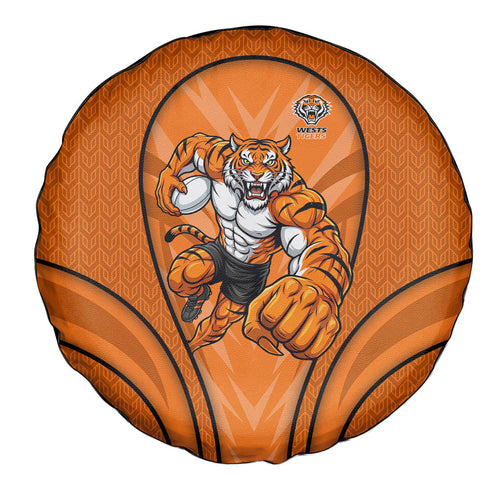 Wests Tigers Rugby Mascot Spare Tire Cover Australian Rugby Culture - Tribal Inspired Tiger