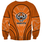 Wests Tigers Rugby Mascot Sweatshirt Australian Rugby Culture - Tribal Inspired Tiger