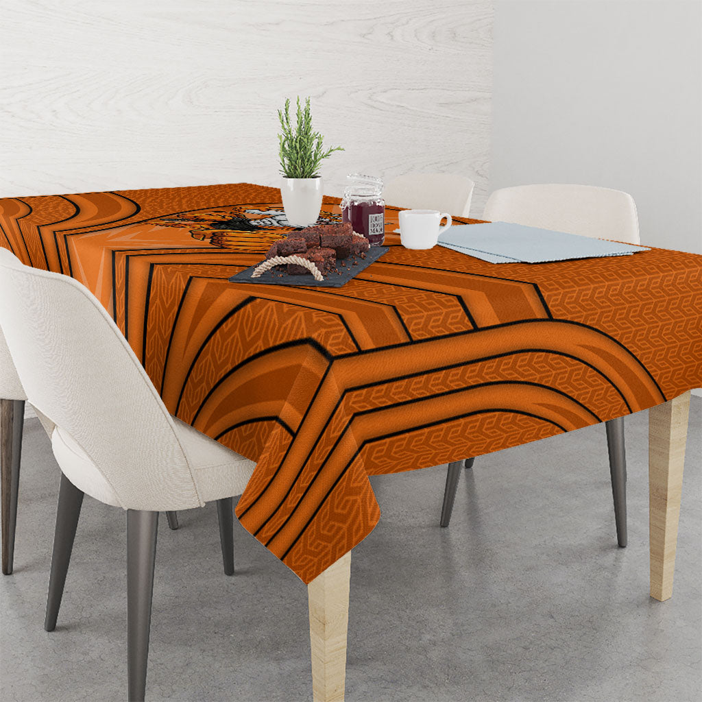 Wests Tigers Rugby Mascot Tablecloth Australian Rugby Culture - Tribal Inspired Tiger