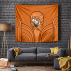 Wests Tigers Rugby Mascot Tapestry Australian Rugby Culture - Tribal Inspired Tiger