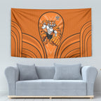 Wests Tigers Rugby Mascot Tapestry Australian Rugby Culture - Tribal Inspired Tiger