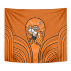 Wests Tigers Rugby Mascot Tapestry Australian Rugby Culture - Tribal Inspired Tiger