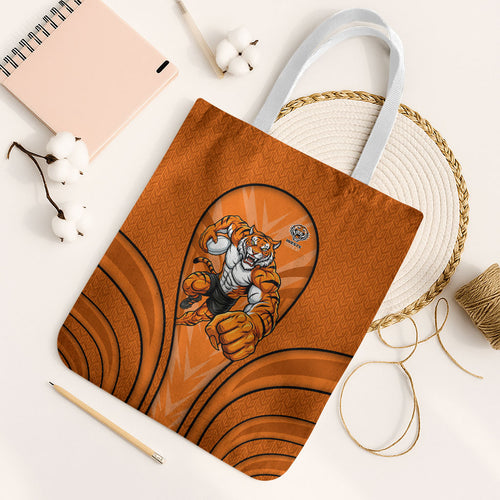 Wests Tigers Rugby Mascot Tote Bag Australian Rugby Culture - Tribal Inspired Tiger