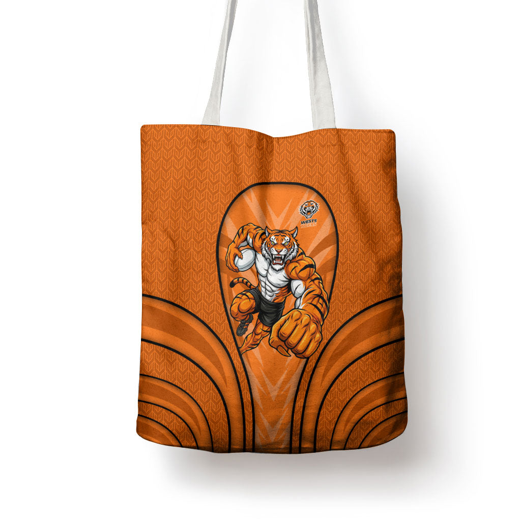 Wests Tigers Rugby Mascot Tote Bag Australian Rugby Culture - Tribal Inspired Tiger