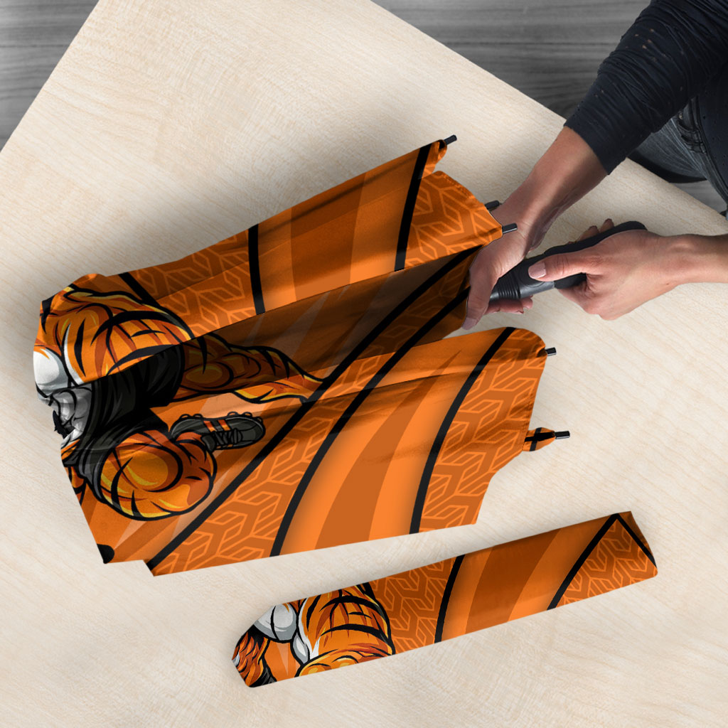 Wests Tigers Rugby Mascot Umbrella Australian Rugby Culture - Tribal Inspired Tiger