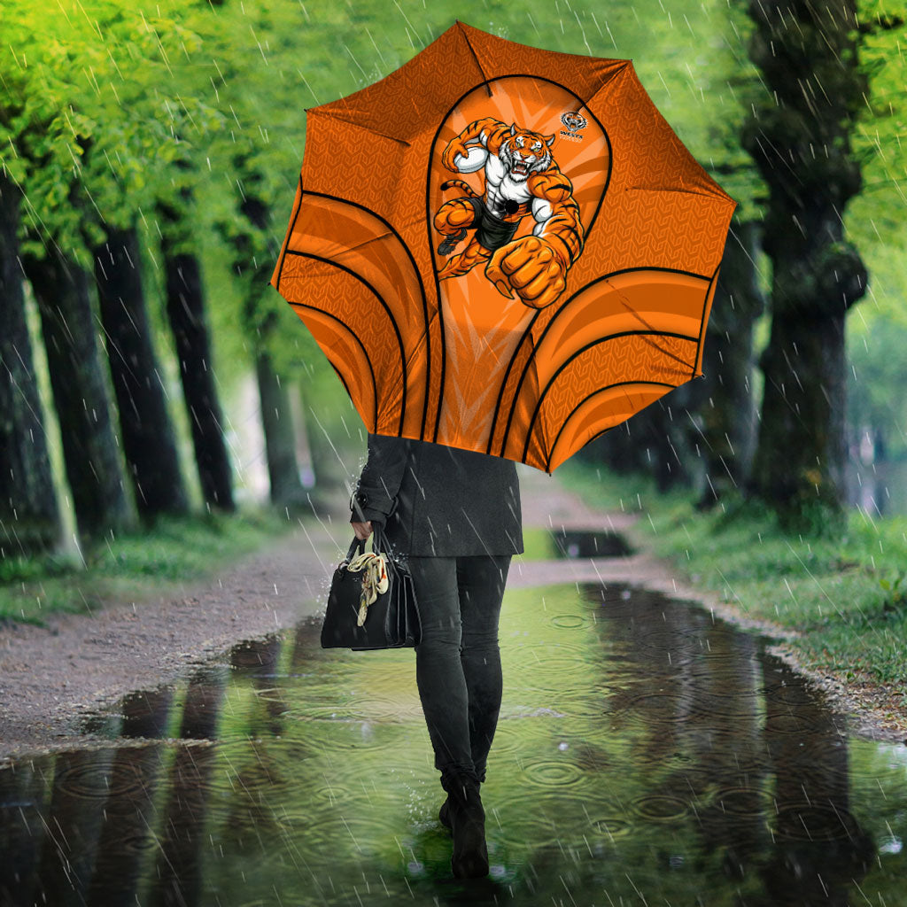 Wests Tigers Rugby Mascot Umbrella Australian Rugby Culture - Tribal Inspired Tiger