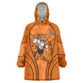Wests Tigers Rugby Mascot Wearable Blanket Hoodie Australian Rugby Culture - Tribal Inspired Tiger