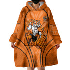 Wests Tigers Rugby Mascot Wearable Blanket Hoodie Australian Rugby Culture - Tribal Inspired Tiger