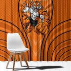 Wests Tigers Rugby Mascot Window Curtain Australian Rugby Culture - Tribal Inspired Tiger