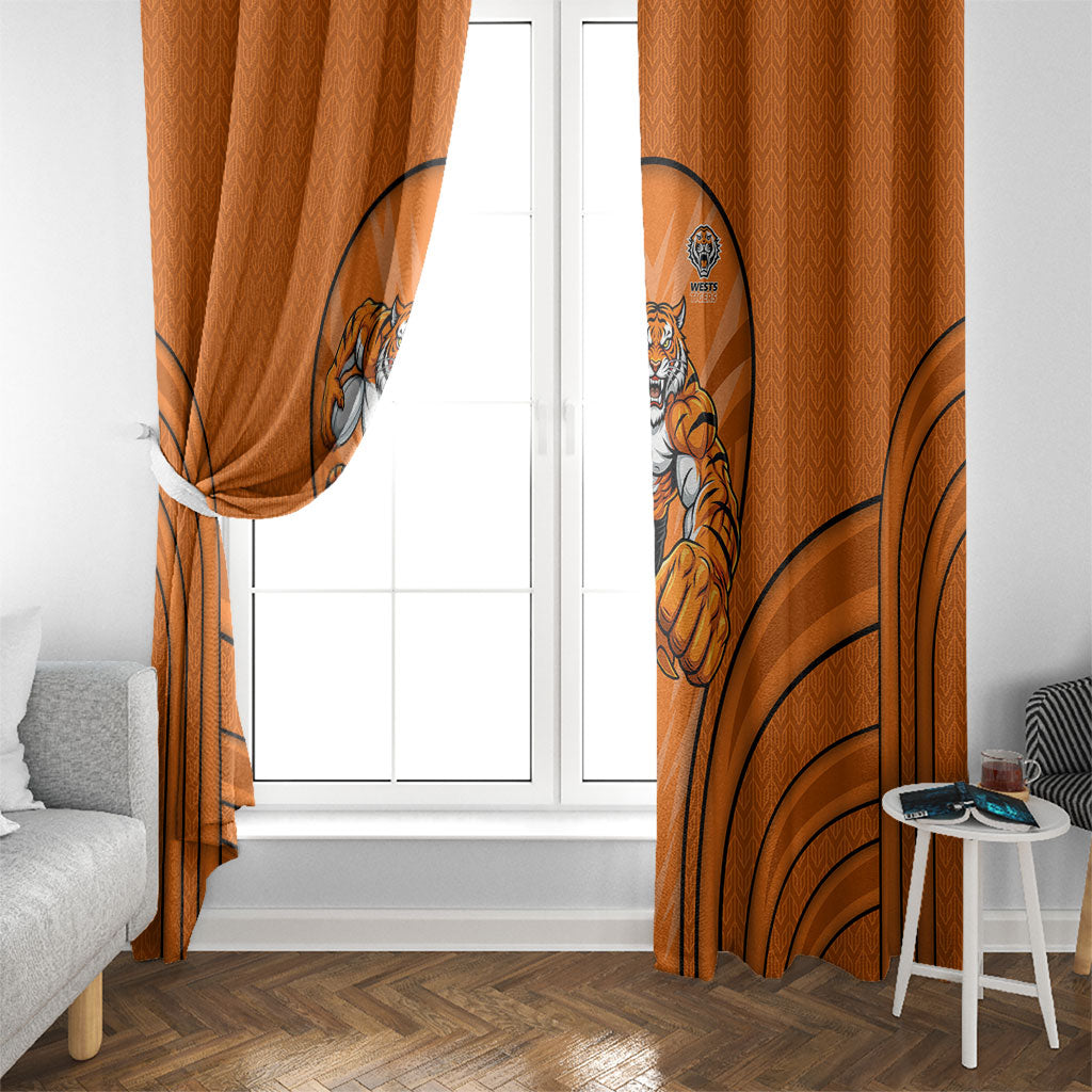 Wests Tigers Rugby Mascot Window Curtain Australian Rugby Culture - Tribal Inspired Tiger