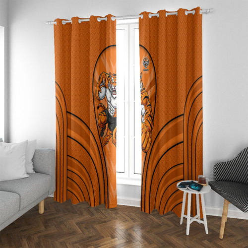 Wests Tigers Rugby Mascot Window Curtain Australian Rugby Culture - Tribal Inspired Tiger