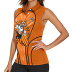 Wests Tigers Rugby Mascot Women Sleeveless Polo Shirt Australian Rugby Culture - Tribal Inspired Tiger