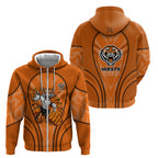 Wests Tigers Rugby Mascot Zip Hoodie Australian Rugby Culture - Tribal Inspired Tiger