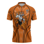 Wests Tigers Rugby Mascot Zipper Polo Shirt Australian Rugby Culture - Tribal Inspired Tiger