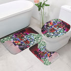 Personalized Essendon Football Bombers Bathroom Set Tropical Hibiscus Flowers - Pacific Fusion Style