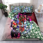 Personalized Essendon Football Bombers Bedding Set Tropical Hibiscus Flowers - Pacific Fusion Style