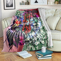 Personalized Essendon Football Bombers Blanket Tropical Hibiscus Flowers - Pacific Fusion Style