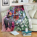 Personalized Essendon Football Bombers Blanket Tropical Hibiscus Flowers - Pacific Fusion Style