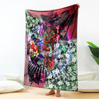 Personalized Essendon Football Bombers Blanket Tropical Hibiscus Flowers - Pacific Fusion Style