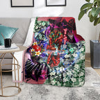 Personalized Essendon Football Bombers Blanket Tropical Hibiscus Flowers - Pacific Fusion Style