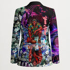 Personalized Essendon Football Bombers Blazer Tropical Hibiscus Flowers - Pacific Fusion Style