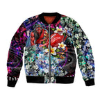 Personalized Essendon Football Bombers Bomber Jacket Tropical Hibiscus Flowers - Pacific Fusion Style