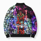Personalized Essendon Football Bombers Bomber Puffer Jacket Tropical Hibiscus Flowers - Pacific Fusion Style