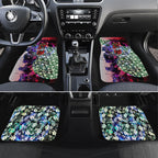 Personalized Essendon Football Bombers Car Mats Tropical Hibiscus Flowers - Pacific Fusion Style