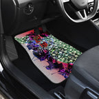 Personalized Essendon Football Bombers Car Mats Tropical Hibiscus Flowers - Pacific Fusion Style