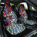 Personalized Essendon Football Bombers Car Seat Cover Tropical Hibiscus Flowers - Pacific Fusion Style
