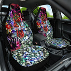 Personalized Essendon Football Bombers Car Seat Cover Tropical Hibiscus Flowers - Pacific Fusion Style