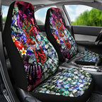 Personalized Essendon Football Bombers Car Seat Cover Tropical Hibiscus Flowers - Pacific Fusion Style