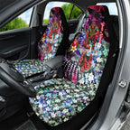 Personalized Essendon Football Bombers Car Seat Cover Tropical Hibiscus Flowers - Pacific Fusion Style