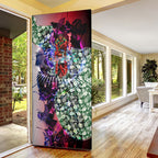 Personalized Essendon Football Bombers Door Cover Tropical Hibiscus Flowers - Pacific Fusion Style